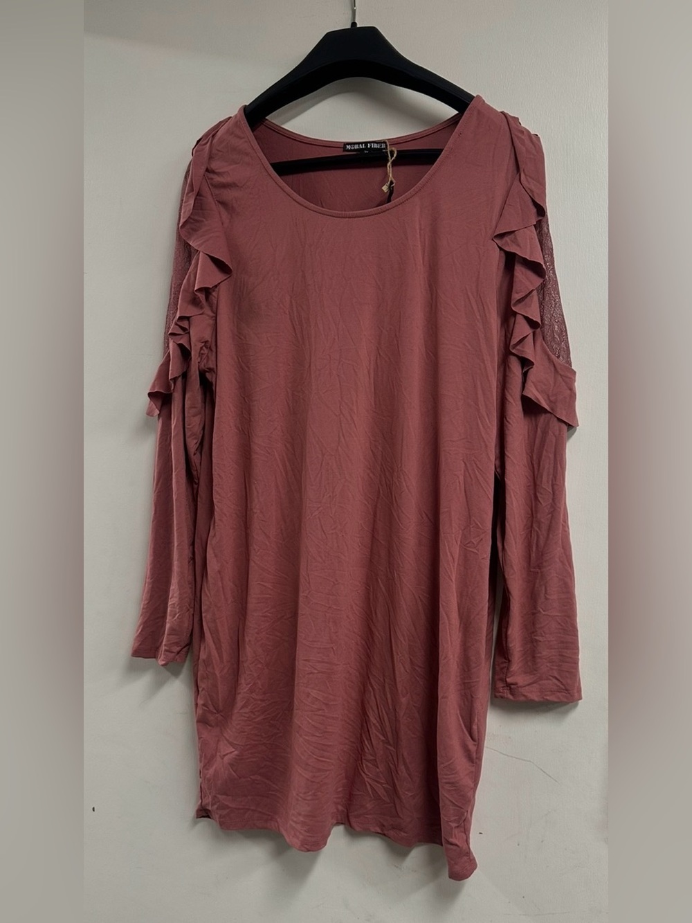 Moral Fiber Womens Rose Ruffle-Sleeve Long Sleeve Dress New With Tags Size 3X